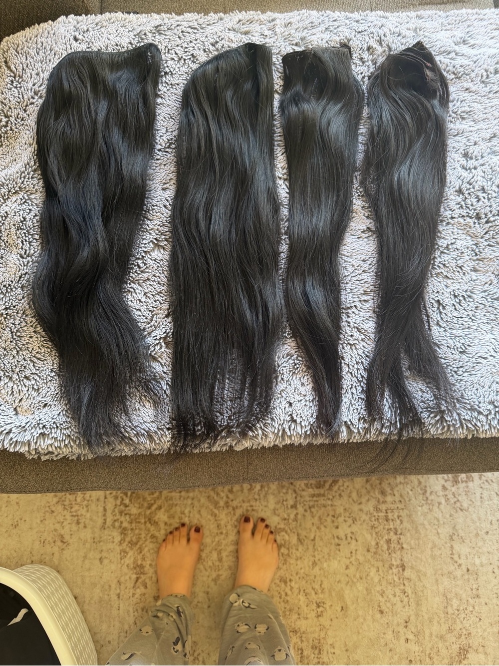 BELLAMI Jet Black Hair Extensions - Volume Weft